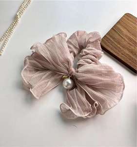 YANYE 3 couleurs <span class=keywords><strong>vénitien</strong></span> plissé perle pendentif arc fille élastique gros intestin <span class=keywords><strong>cheveux</strong></span> cravates corde chouchous - Product Image 3