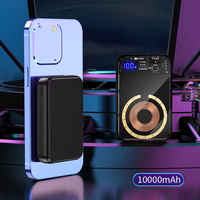 Portable mini banque d'alimentation sans fil pour téléphone chargeur magnétique 10000mah avec câble clair maison sans fil powerbank pour iphone magn