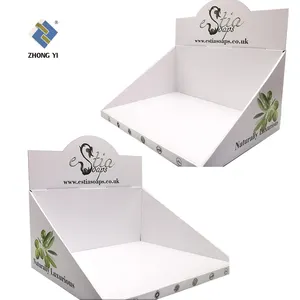 Customized eyelash lash lipstick make up product display stands counter table top cardboard cosmetic display stand