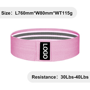 Juego de 3 Bandas de Resistencia de Tela con Bolsa de Transporte, Antideslizantes, para Ejercicios de Cadera, Glúteos y Tríceps - Product Image 5