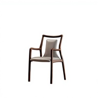 Chaise de salle à manger en bois au design minimaliste nordique, fauteuil en tissu pour la maison, le bureau, l'hôtel, la villa, le salon, le café, le bistrot