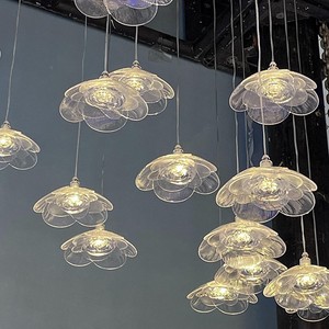 Accesorio de Boda para Decoración de Techo con Luces LED de Mariposa y Flores Colgantes para Banquete - Product Image 3