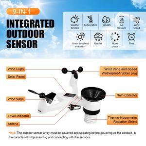주변 전문 기상 관측소 무선 100m 송신기 USB 가능 빅터 0345 홈 휴대용 일기 예보 - Product Image 3