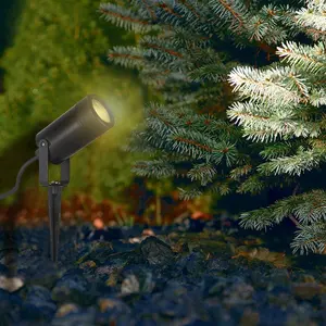 S1603 iluminação da paisagem de plástico, holofote de luz para jardim ao ar livre, lâmpada de jardim