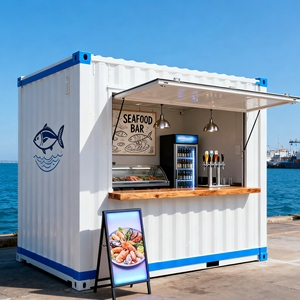 Contenedor Marítimo Móvil Contemporáneo para Uso en Cafeterías, Restaurantes y Bares - Resistente y Duradero con Alta Utilización del Espacio - Product Image 6
