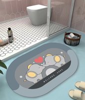 Quick Dry Soft Absorbent Geometric Machine Made Polyester Rug Sets Non-Slip Customizable Bathroom Mats