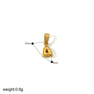 Free Style Stainless Steel 18K Gold Plated Mini Bubble Alphabet Pendant DIY Alphabet Pendant Necklace Fashion Pendants <strong>Charms</strong> - Product Image 6
