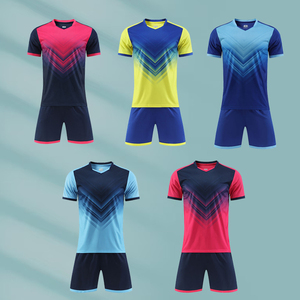 Kaos Olahraga Bernapas Cepat Kering Grosir, Celana Pendek Tim Pemain Sepak Bola Custom Ukuran XL Musim Panas - Product Image 1