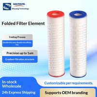 Cartucho de Filtro Plegable de 10 Pulgadas al por Mayor con Filtración de Precisión y Empaque en Caja para Equipos de Tratamiento de Agua