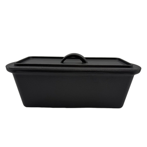 Moule à pain <span class=keywords><strong>en</strong></span> <span class=keywords><strong>fonte</strong></span> pré-assaisonné avec couvercle, moule à pain rectangulaire, ustensile de cuisson - Product Image 2