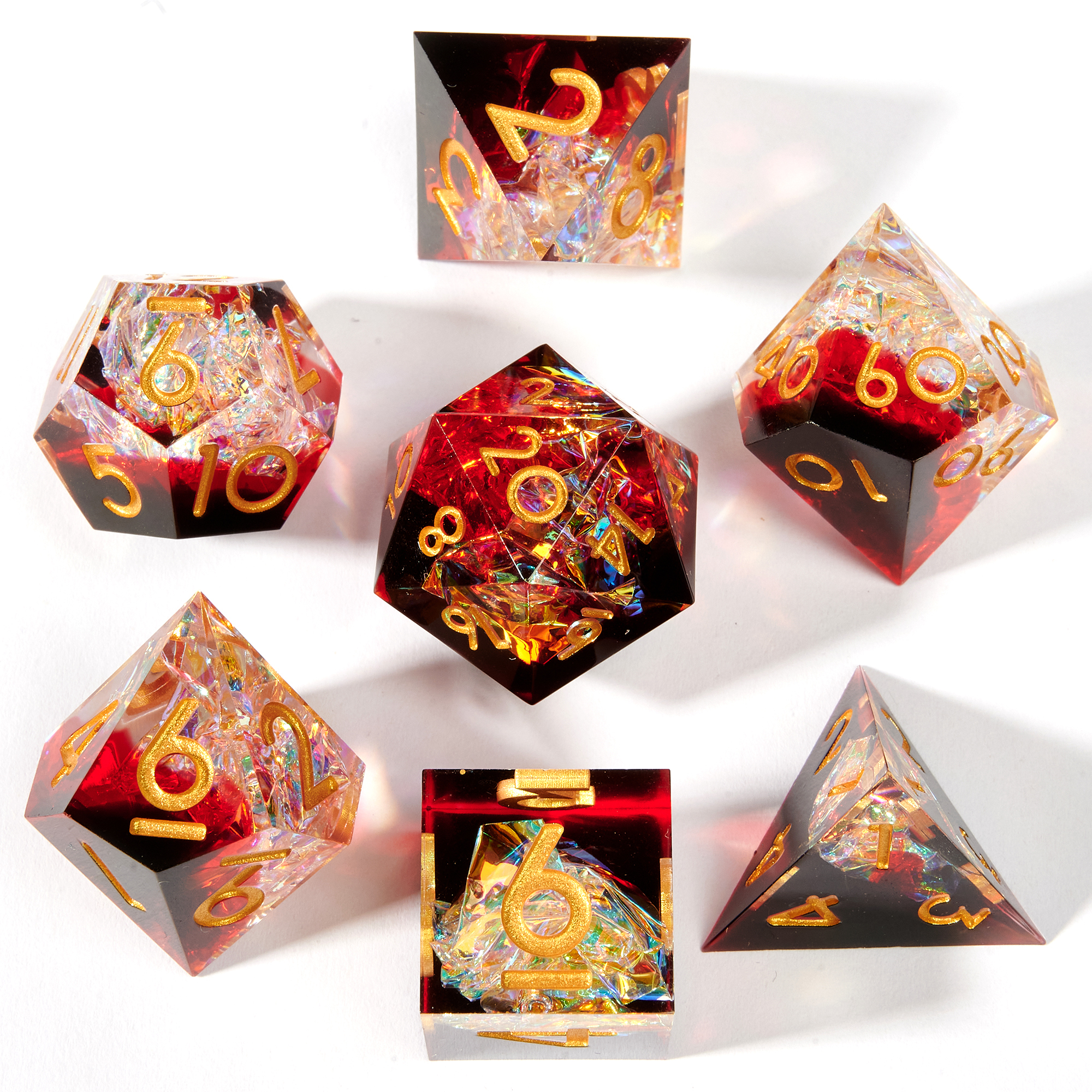 ORIFANTOU Metal DND Dice Set - Dragon Themed Polyhedral Dice With Gift Box For Dungeons & Dragons, RPG Tabletop Games - View #3