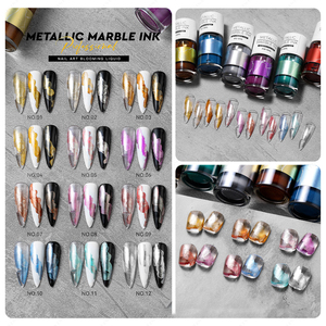 Kit Profesional de Gel Metálico para <span class=keywords><strong>Uñas</strong></span>, Secado Rápido en 60s, 12 Colores de Alta Pigmentación, Efecto Cromo Vibrante, Base Acuosa, Ecológico - Product Image 4