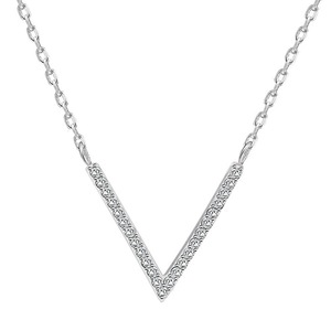 Colgante de Plata de Ley 925 con forma de <span class=keywords><strong>V</strong></span> para mujer, collar con colgante, joyería fina, nuevo diseño, 2023 - Product Image 2