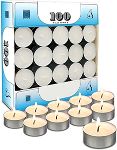 Luces de té de 8 horas de largo, velas nocturnas quemadas, sin perfume, luz de noche, 50/100/600 - Product Image 3