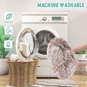 Заводская мягкая удобная Успокаивающая кровать для собак теплая круглая пушистая кровать для маленьких средних собак и кошек плюшевая кровать для собак - Product Image 6