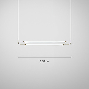 Modern Minimalist Uzun Şerit Sanat Ofis Satış Departmanı Resepsiyon Masası Tasarımcı Ada Tezgahı - Harf Sarkıt Lamba - Product Image 6