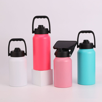 Thermos de 64 oz, 2,0 l, 1,8 l, carafe à eau en acier inoxydable, grande bouteille d'eau, 2 litres, gourde isotherme, thermos, bouteille d'eau