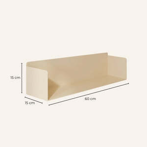 Mensola da Parete in Metallo Magnus 60 Cm, Acciaio Verniciato a Polvere Opaco, Scaffali Espositivi Moderni da Parete per Soggiorni e Camere da Letto - Product Image 2
