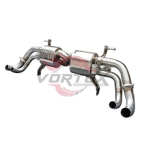 ท่อไอเสีย Vortex SS304 Valvetronic สำหรับ Audi R8 V10 5.2L ปี 2018-2023 ระบบ Catback เพิ่มสมรรถนะ พร้อมท่อ X-Pipe และปลายท่อแบบ Exotic Racing Muffler - Product Image 3