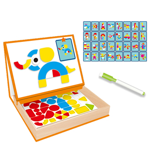 Éducation de la petite enfance bébé jouets 2 en 1 Intelligence Puzzle magnétique géométrie connaissance autocollant magnétique pour enfants garçons filles - Product Image 1