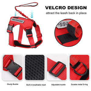 Set Harnesses Tali Dada Anjing Peliharaan yang Dapat Disesuaikan, Bernapas, Tahan Lama, Terbuat dari Nilon Mewah Oxford yang Reflektif - Product Image 2