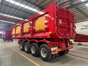 Semi-remorque à benne arrière de 50 tonnes, 4 essieux, avec suspension pneumatique, à vendre - Product Image 5