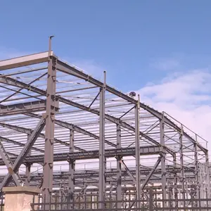 Construcción de estructura de acero prefabricado, almacén/taller/Hangar de aviones/Material de construcción de oficina