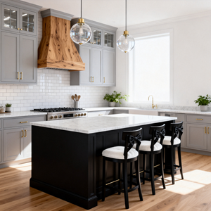 Armoires de <span class=keywords><strong>cuisine</strong></span> de style Shaker moderne, prêtes à assembler, en bois, avec charnières à fermeture douce - Product Image 1