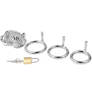 Товары для взрослых, клетка, уретральный катетер, пояс целомудрия из нержавеющей стали, мужское устройство целомудрия, секс-игрушки для мужчин - Product Image 6