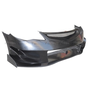 ชุดกันชนหน้ารถยนต์สีดำวัสดุ FRP สไตล์ JS สำหรับ FD2ประเภท R 8th Chin Lip 2006 + - Product Image 4