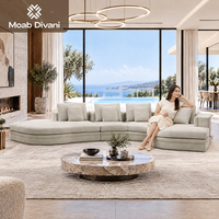 Meubles de salon haut de gamme italiens, canapés sectionnels, tissu en velours personnalisé, canapé de luxe pour villa, appartement, projets hôteliers