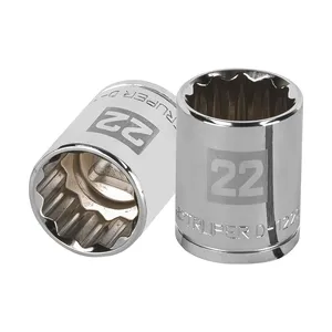 BOX 6 Chiave a bussola da 22 mm, 12 punte, attacco da 1/2 pollice, TRUPER - Product Image 1