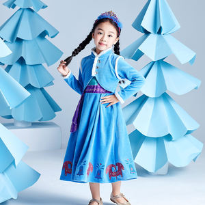 Vestido <span class=keywords><strong>de</strong></span> Princesa Nórdica para Niñas, Tela <span class=keywords><strong>de</strong></span> Lana, Detalle <span class=keywords><strong>de</strong></span> Flecos Artesanales, Disfraz <span class=keywords><strong>de</strong></span> Navidad para Niños - Product Image 3