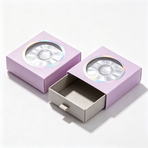 Boîte à tiroir personnalisée en carton pour lentilles de contact avec fenêtre ronde et impression holographique pour 10 à 30 lentilles de contact - Product Image 3