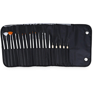 20Pcs White Handle Nylon Nail Art Brush <b>Set</b> <b>Crimped</b> Gel Painting Liner Fan Brush for Flower Drawing Nail Design - Product Image 5