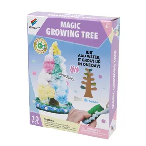 Wingart brand new 10 pcs science toys magic growing tree cream glue diy kits for kids
