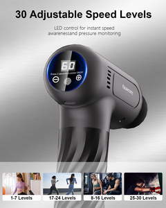 Phenitech-Tiefenmassagepistole Perkussion für Rücken und Muskeln für Sportler, mit 4 Massageköpfen zur Schmerzlinderung - Product Image 3