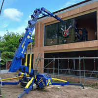 Mini-grue araignée SPT de 3 tonnes avec moteur Kubota, hauteur de levage de 17,1 m, conception pliable