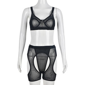 Moda encaje transparente Mujer Floral bordado mono moda ahueca hacia fuera conjunto de lencería mujer Sexy <span class=keywords><strong>ropa</strong></span> <span class=keywords><strong>interior</strong></span> conjunto Coquette Top - Product Image 6