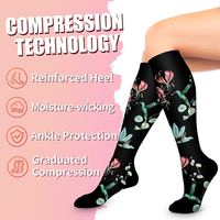 Meilleures performances Chaussettes de compression durables Chaussettes hautes au genou pour courir Infirmière Grossesse