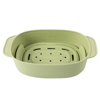 Cuiseur vapeur en silicone résistant à la chaleur et écologique, populaire pour la cuisson du poisson au micro-ondes