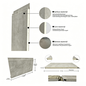Panneau composite en métal perforé EPS, panneau sandwich ventilé et isolé pour revêtement mural des bâtiments publics - Product Image 2