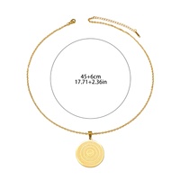 Collar con Colgante de Joyería de Moda Islámica Árabe Musulmana, de Acero Inoxidable, Plateado/Dorado, Venta al por Mayor para Eid y Ramadán