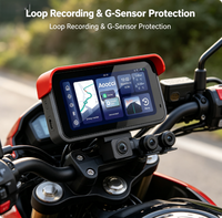 Aoocci C6 Pro 6.25" Moto CarPlay avec GPS Antivol, Enregistrement Double Caméra Sans Fil pour Motard Aventure