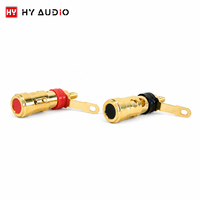 HY AUDIO Bornes de liaison plaquées or, bornes banane en cuivre pur, borniers universels, connecteurs, pièces pour haut-parleurs, vente en gros