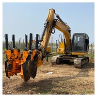 Nouvelle machine de déracinement d'arbres haute performance avec système de palettes hydrauliques pour l'extraction de grands arbres et la formation de boules de terre pour excavatrice
