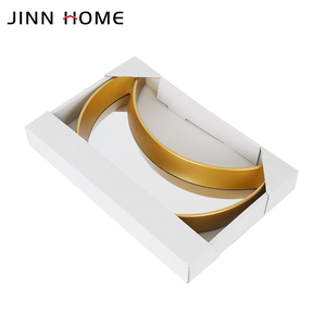 Espejo de pared dorado con forma personalizada, diseño moderno y contemporáneo, Hotel, Hogar, baño, decoración de la <span class=keywords><strong>casa</strong></span>, <span class=keywords><strong>espejos</strong></span> de Metal decorativos enmarcados - Product Image 4