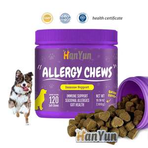 Иммунные добавки для собак, страдающие аллергией, для лечения аллергии на кожу и облегчения зуда с помощью лососевого рыбьего жира для собак - Product Image 1