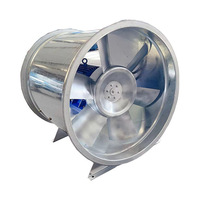 Ventilateur axial industriel électrique à simple/double vitesse, faible bruit, à flux mixte, résistant au feu, haute température, pour l'évacuation de la fumée