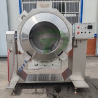Machine à mélanger les aliments en acier inoxydable, machine à cuire le riz automatique, friteuse à tambour